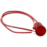24VDC Red Round Indicator Pilot Lamp, 6" Leads_noscript