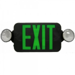 Green/Black STD RH LED Combo Exit Emerg. Light_noscript