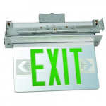 Recessed Mount Edge Lit LED Exit Sign, Double