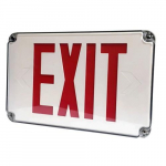 Green/White LED Wet Location Exit Sign, Ni-Mh Battery_noscript