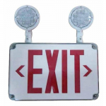 Red/White LED Wet Location Combo Exit Sign