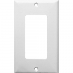 White Lexan Wallplate with 1 Gang Decorative/GFCI81111