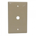 0.406" Hole Dia. Ivory Lexan Wallplate with 1 Gang Cable