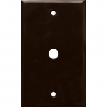 0.406" Hole Dia. Brown Lexan Wallplate with 1 Gang Cable