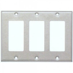 430 S.S. Wallplate with 3 Gang Decorative/GFCI_noscript
