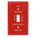 1 Gang Gas Type Emergency Metal Switch Plate