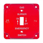 4" Raised Gas Type Emergency Metal Switch Plate_noscript