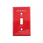 1 Gang Emergency Type Emergency Metal Switch Plate_noscript