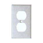 304 SS Wallplate with 1 Gang Duplex Receptacle