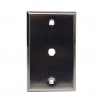 0.625" Hole 304 SS Wallplate with 1 Gang Cable