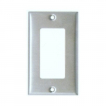 304 SS Oversize Wallplate with 1 Gang Decorative/GFCI