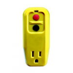 Yellow Single Portable GFCI Adapter_noscript