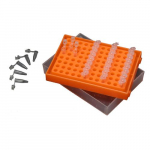 Rack, PCR, 96x0.2ml, with Lid, Orange_noscript