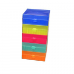 Storage Box, Hinged Lid, 100 x 1.5ml, Assorted Colors_noscript