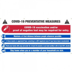 "Covid-19 Preventative Measures", Banner, Banner Mesh
