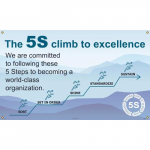 "5S Climb To Excellence", Banner, 36"x60"_noscript