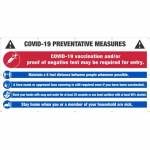 "Covid-19 Preventative Measures", Banner, 72"x12"