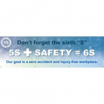 "5S + Safety = 6S", Banner, 36"x60"_noscript