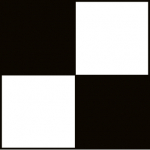 2" x 18" Black/White Checkerboard Safety Tape