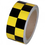 2" x 36" Black/Yellow Checkerboard Safety Tape_noscript