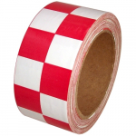 2" x 36" Red/White Checkerboard Safety Tape_noscript