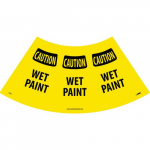 "Caution Wet Paint Cone Sleeve" Sign