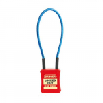 Cable Lockout Padlock, Red with 1' Cable_noscript