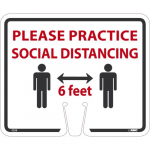 "Social Distancing Cone" Sign_noscript