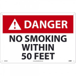 "No Smoking Within 50 Feet" Safety Sign