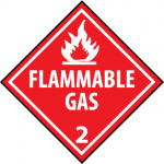 "Flammable Gas 2" Dot Placard Sign_noscript
