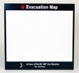"Evacuation Map In Case Of Fire" Sign_noscript