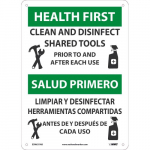 "Clean And Disinfect Shared Tools", Sign