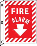 12" x 9" Fire Alarm Sign, Aluminum_noscript