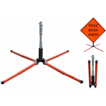 Single Spring Stand, for 36" and 48" Signs, Steel Legs