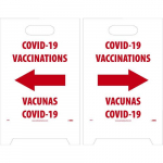"Covid-19 Vaccinations" (Eng/Esp), Double-Sided Floor Sign_noscript