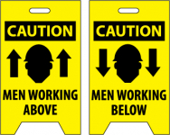 Sign "Caution Men Working Above..."_noscript