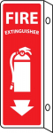 "Fire Extinguisher" Vertical Sign_noscript