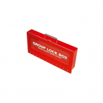Group Lockout Box, Wall-Mount, Red, Steel, 2.5" x 7"