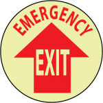 Floor Sign "Walk on, Emergency Exit"