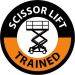 "Scissor Lift Trained" Hard Hat Emblem