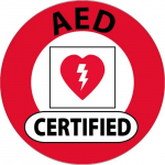 "Aed Certified" Hard Hat Emblem