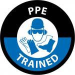 "Ppe Trained" Hard Hat Label