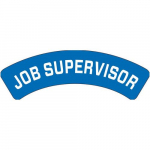 "Job Supervisor" Hard Hat Label