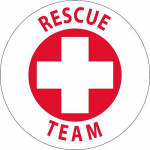 "Rescue Team" Hard Hat Label