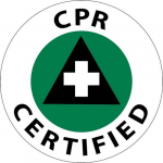 "Cpr Certified" Hard Hat Label