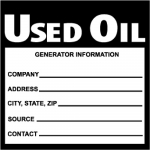 "Used Oil" Vinyl Label_noscript