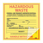 "Hazardous Waste Solid" Label_noscript