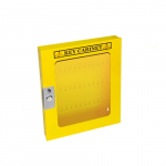Key Cabinet, 60 Key Capacity, Yellow, Metal, 2" x 15.5"_noscript