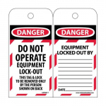"Danger Do Not Operate Equipment" Tag