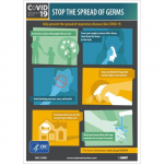 "Stop The Spread Of Germs" Sign_noscript